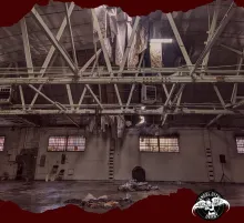 Interior damage caused by fire at an adjacent building.